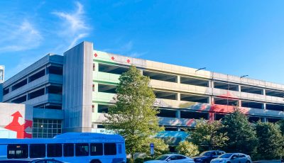 commercial exterior painting for parking garage