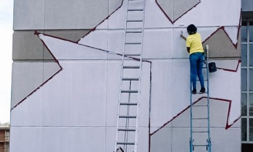 Before - Stenciling and Outline