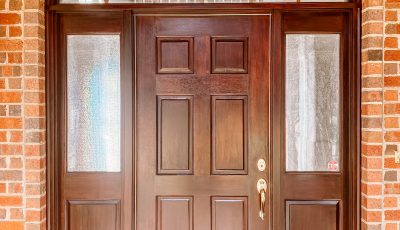 Front door entrance staining