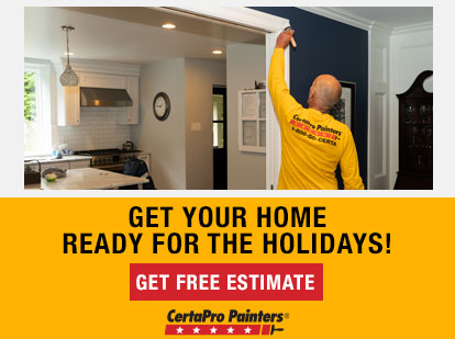 Get Your Home Ready For The Holidays - CertaPro Painters of Charleston, SC - Painter Painting A Home's Interior Trim