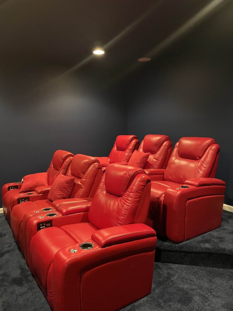 Interior Movie Theater Room Update After