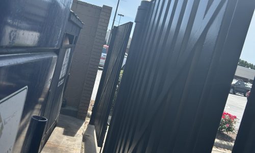 Black Painted Dumpster Gate