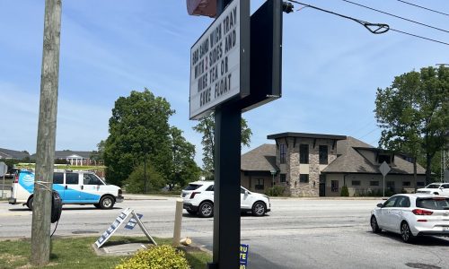 Repainted Sign Pole