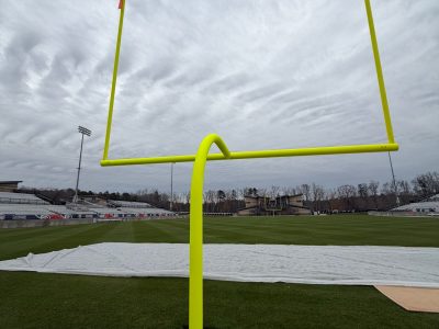 painted football goalpost