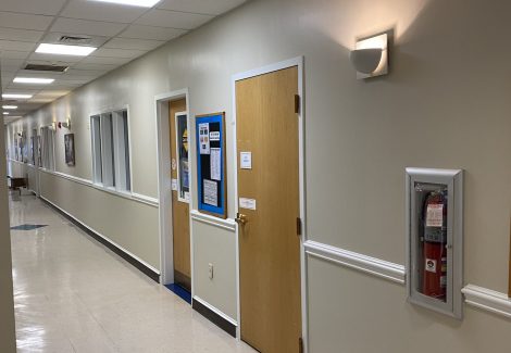 hallway trim and wall update