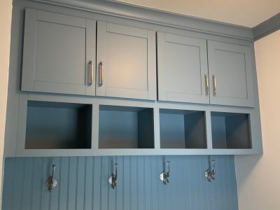 painted mudroom bench