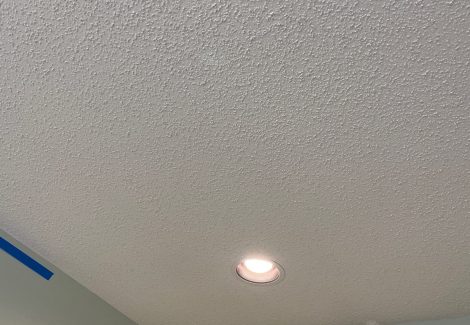 popcorn ceiling with recessed lighting