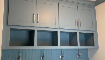 painted mudroom bench