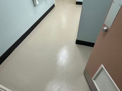 refinihsed commercial bathroom floor