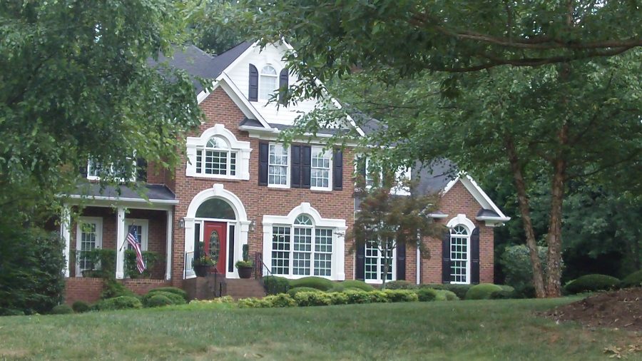 White trim exterior painting