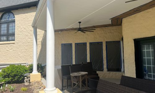 Patio Trim in Progress