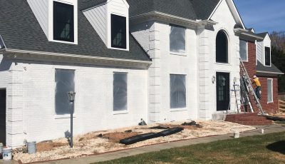 White Brick Exterior Painting