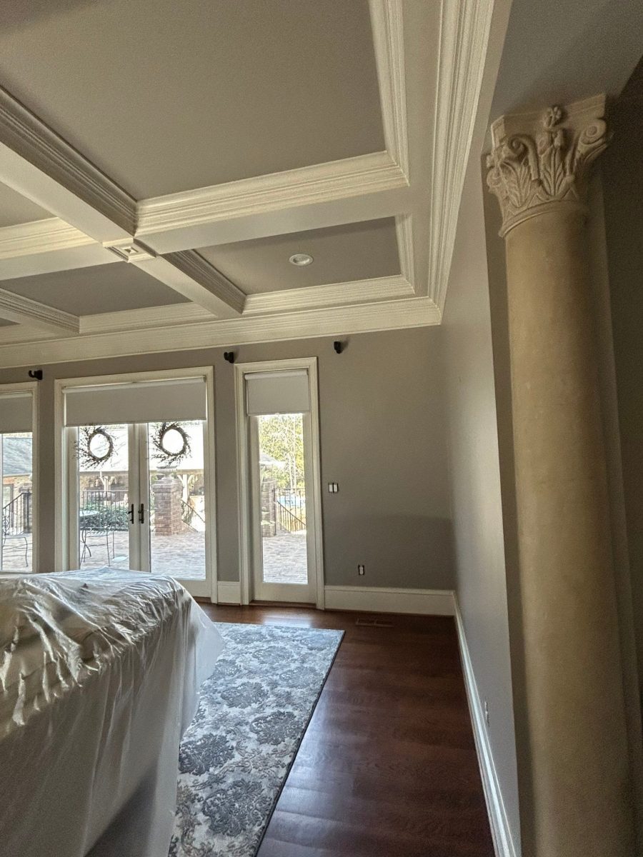 painted room interior with coffered ceiling Preview Image 1
