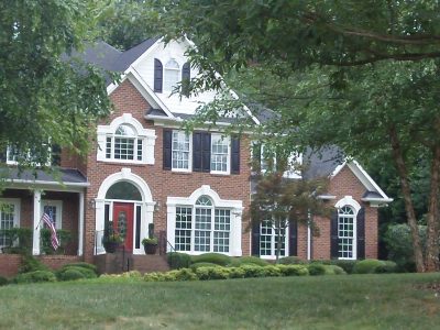 White trim exterior painting