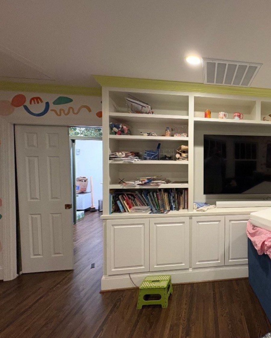 playroom with white shelving and cabinets Preview Image 3