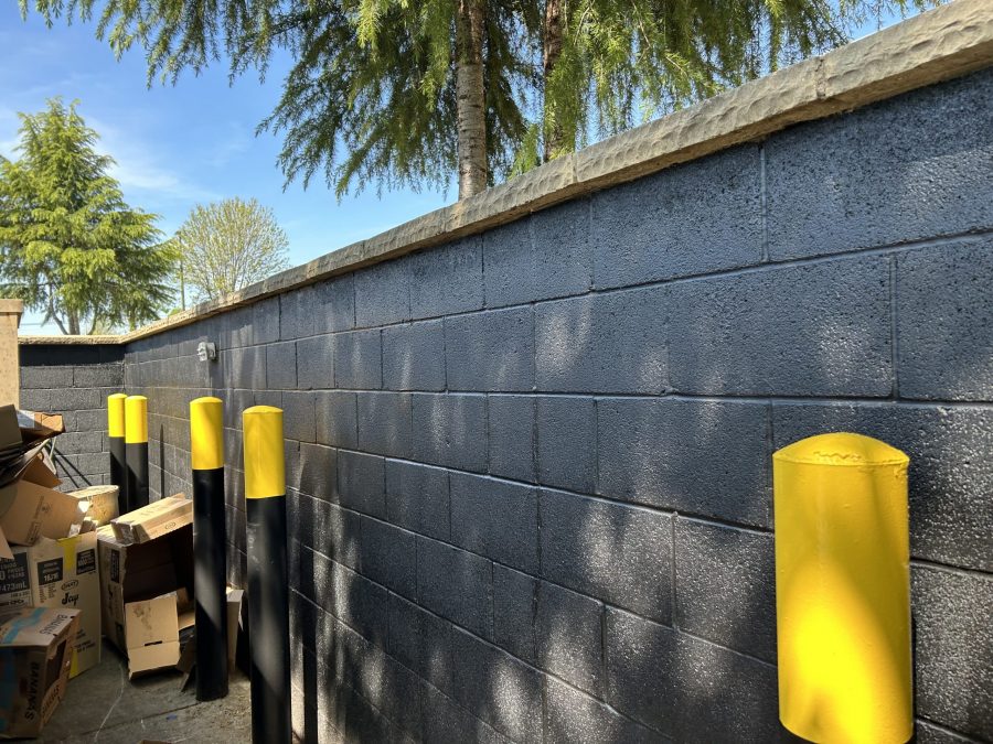 Safety Poles Near Dumpster Preview Image 2