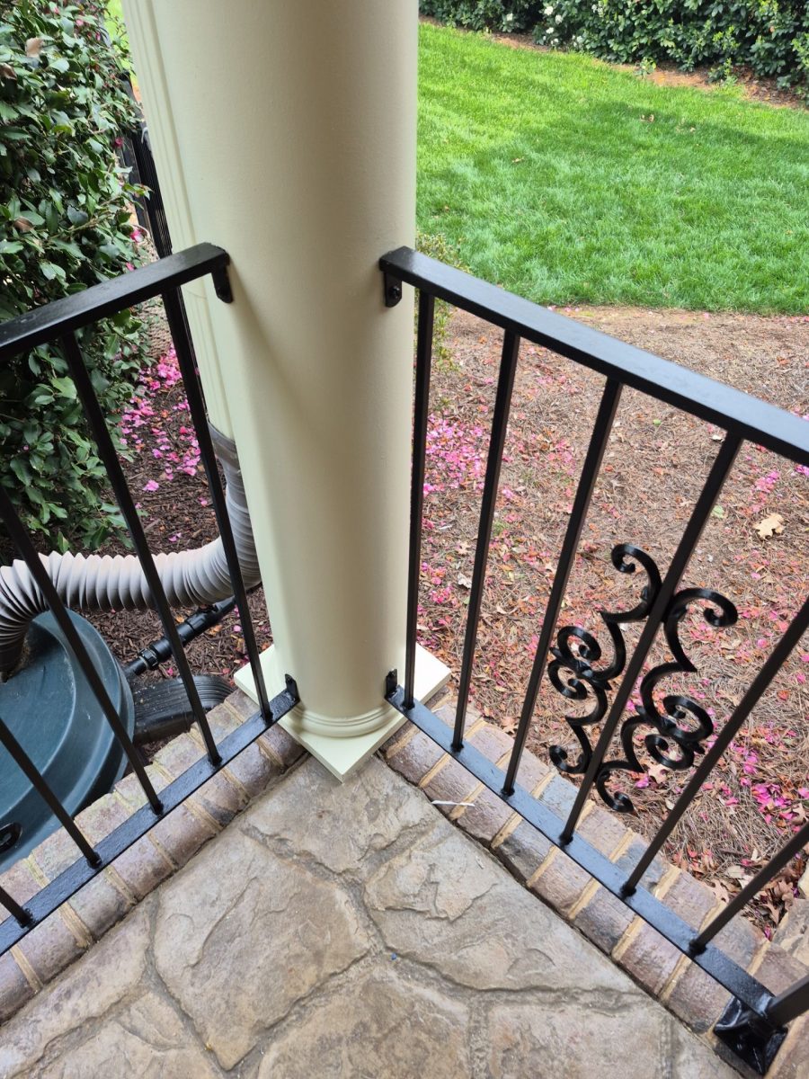 black painted metal porch fence Preview Image 2