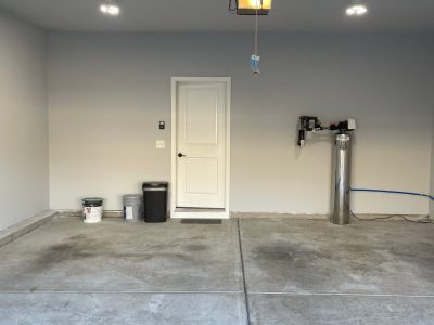 painted home garage interior