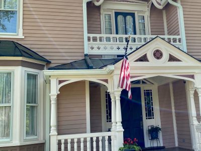 historical home repainted