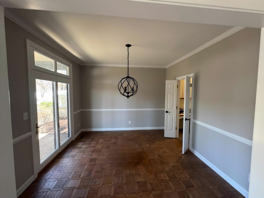 room with painted walls and chair rail Preview Image 3