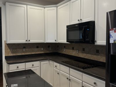 white cabinets after painting