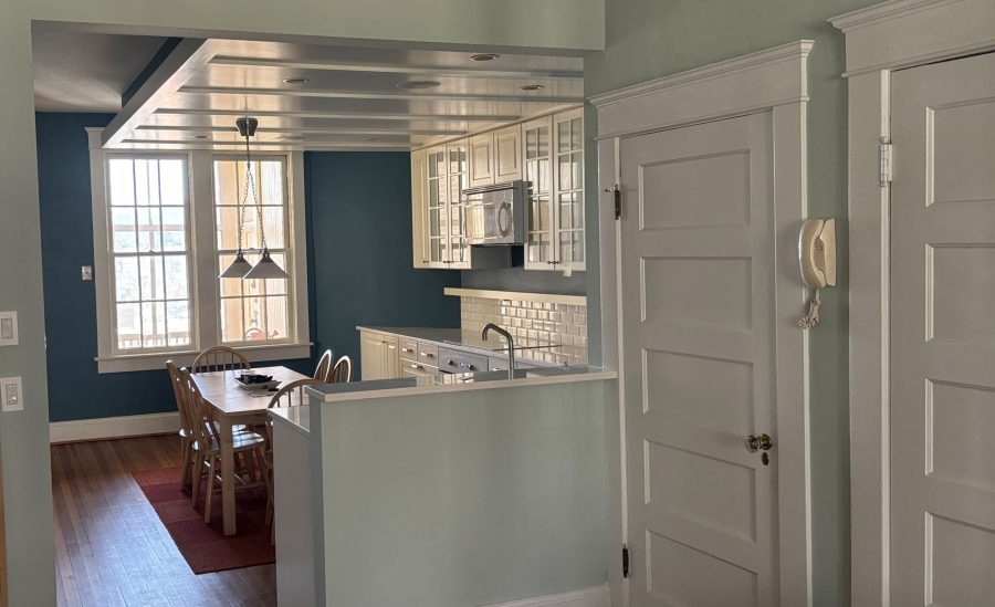 home kitchen with blue painted walls and white fixtures Preview Image 1