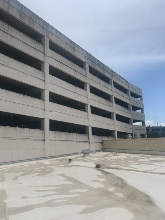 Chattanooga Convention Center Parking Garage - Before the power washing