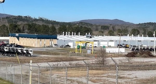industrial building compound and surrounding land