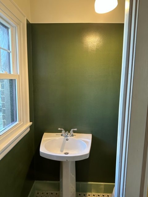 green bathroom residential painting