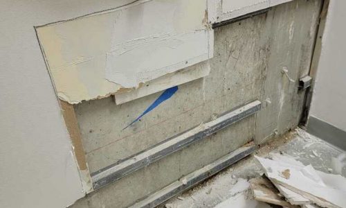 3 Damaged Drywall Removed