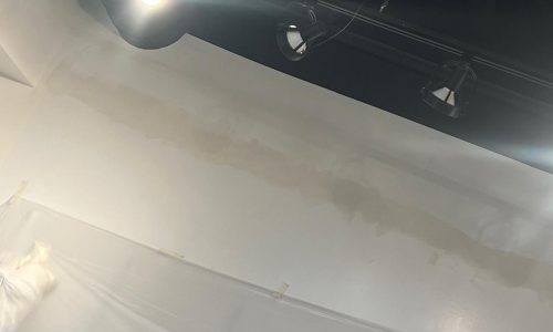 PAINT DISCOLORATION ON HIGH WALLS