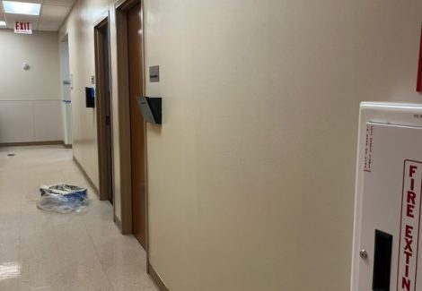 best painted white wall in clean doctor's office Chicago