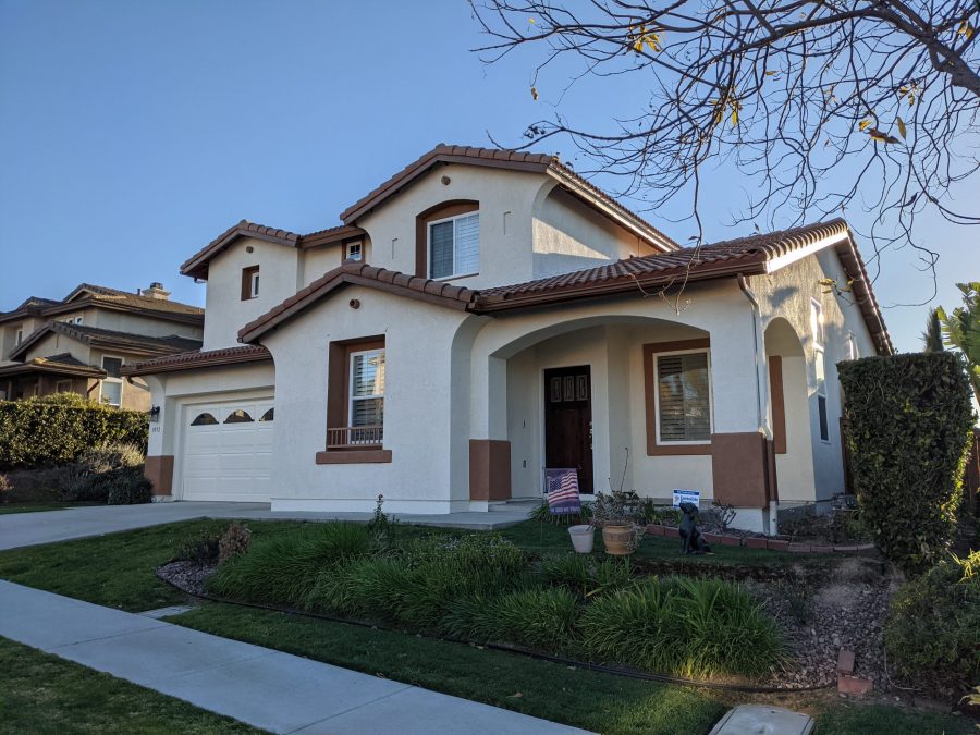 White Stucco Residential Exterior
