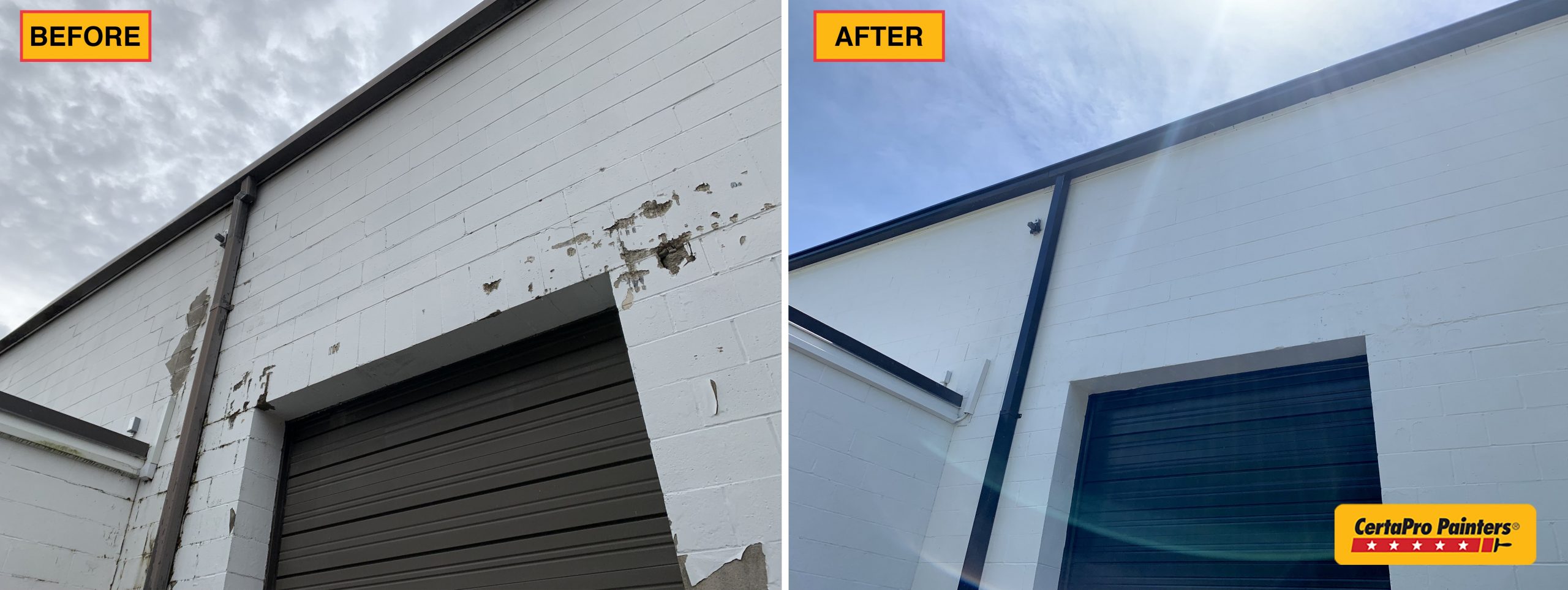 exterior before and after