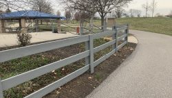 park fence after paint job