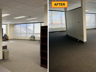 office space before and after