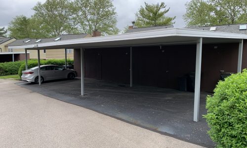 Sideview of the Carport