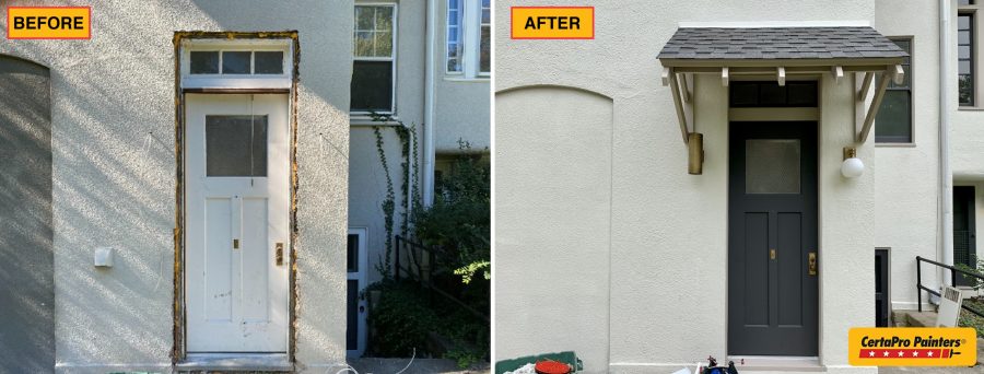 Cincinnati Stucco Exterior Repaint Before and After Photo Preview Image 15