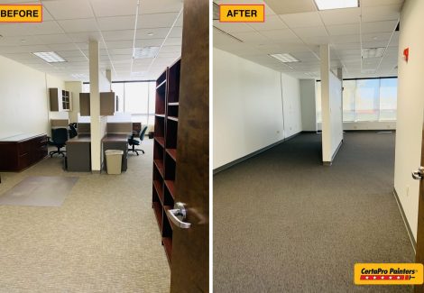 office space before and after