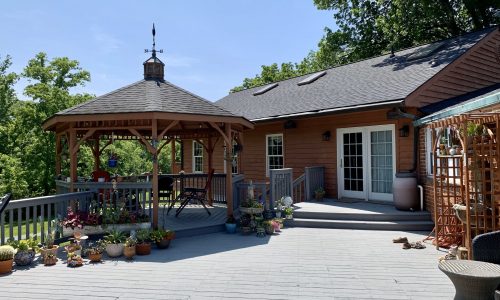 Repaired, Stained and Painted Gazebo and Siding