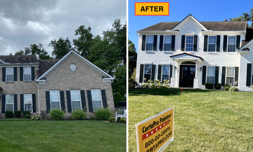 Exterior Brick & Accent Refresh (Before & After)