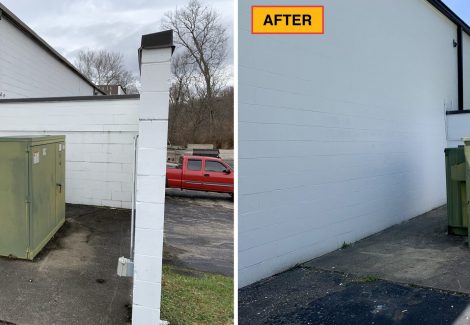 exterior before and after