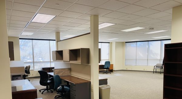 office space before painting