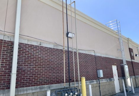 exterior retail building after painting