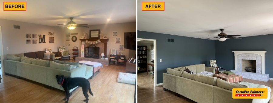 before and after interior