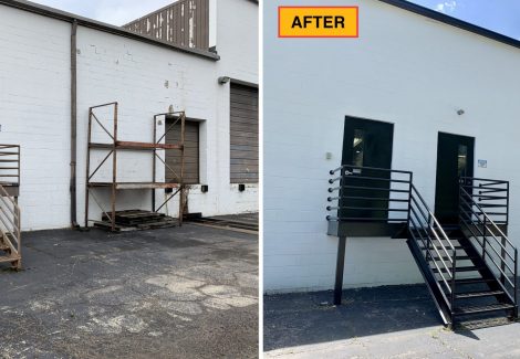 exterior before and after