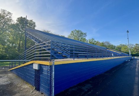 painted high school football stadium seating stands