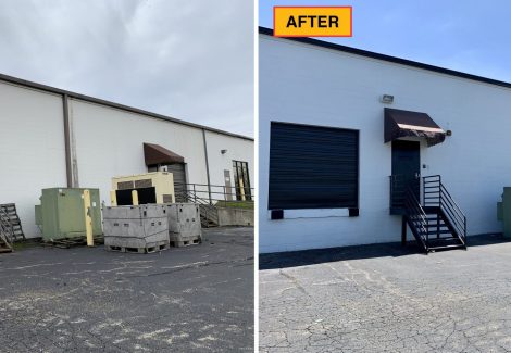 exterior before and after