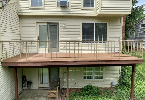 apartment decks after carpentry repairs