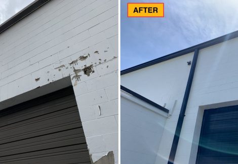 exterior before and after